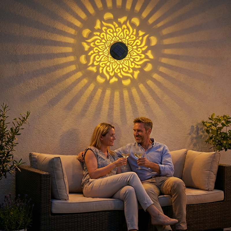 🔥Solar Mandala Light – Stunning Pattern Projection, IP65 Waterproof Auto On/Off 🌿
