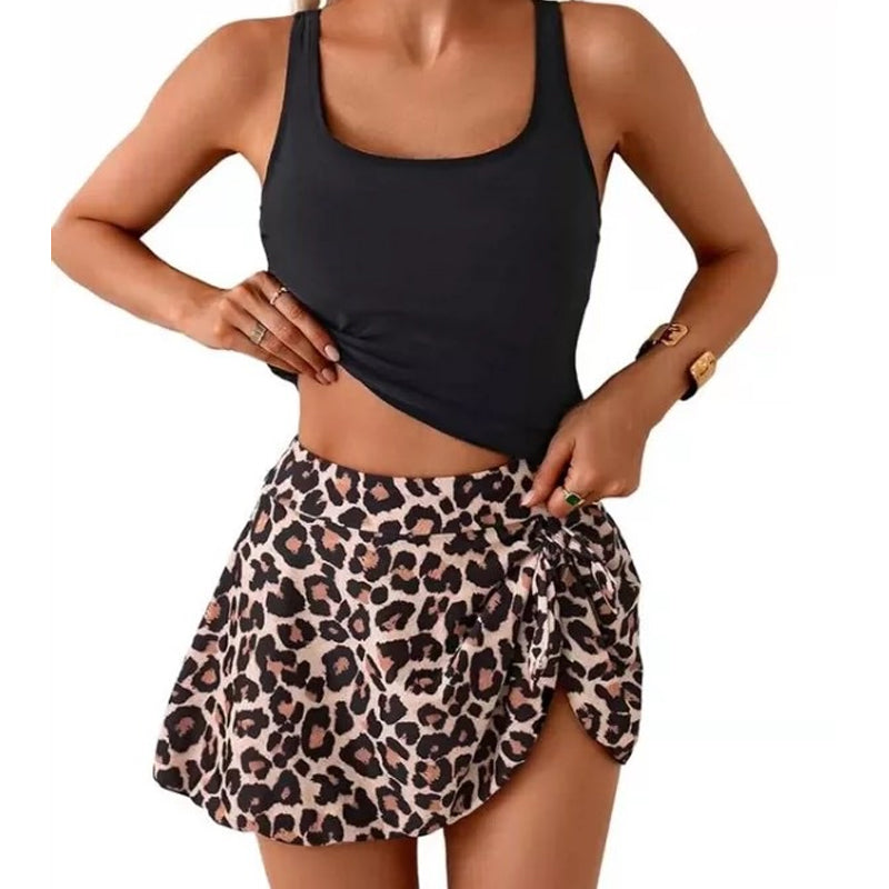 ☀️Summer Sale 70% Off🌊Tank Top & Side Tie Skirt Swimwear Set