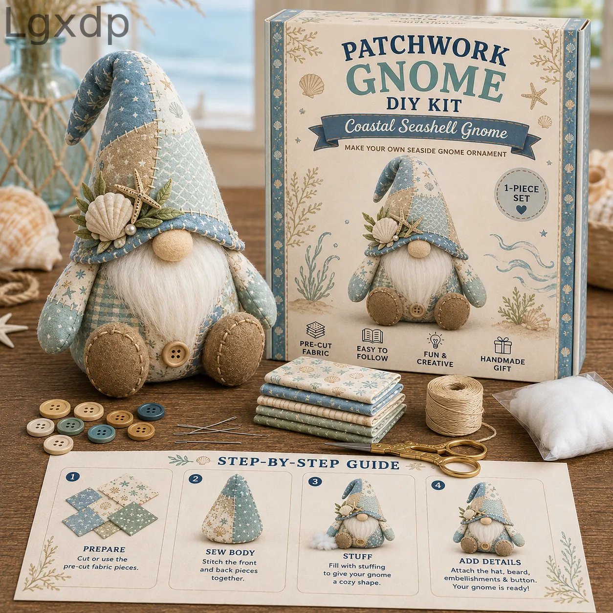 🧵DIY Patchwork Gnome Kit – Create Your Own Adorable Gnome 🧙‍♂️