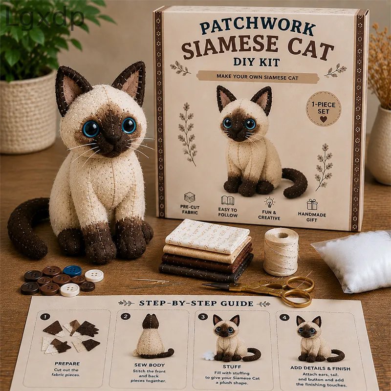 🧵DIY Patchwork Gnome Kit – Create Your Own Adorable Gnome 🧙‍♂️