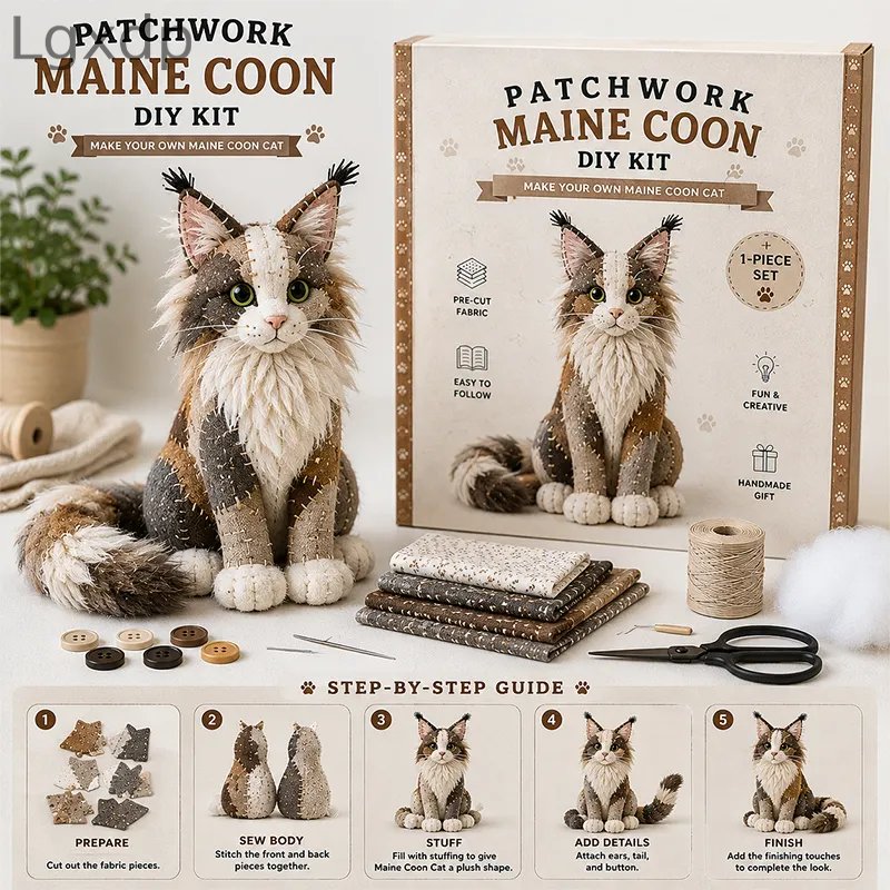 🧵DIY Patchwork Gnome Kit – Create Your Own Adorable Gnome 🧙‍♂️