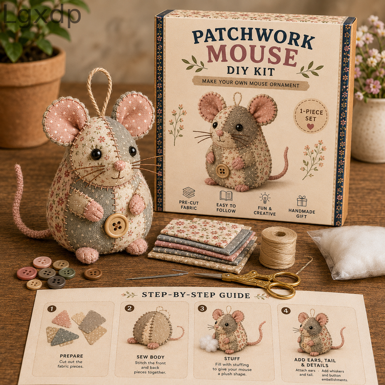 🧵DIY Patchwork Gnome Kit – Create Your Own Adorable Gnome 🧙‍♂️