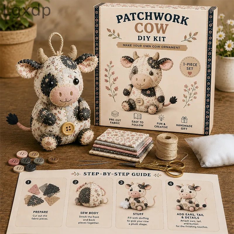 🧵DIY Patchwork Gnome Kit – Create Your Own Adorable Gnome 🧙‍♂️