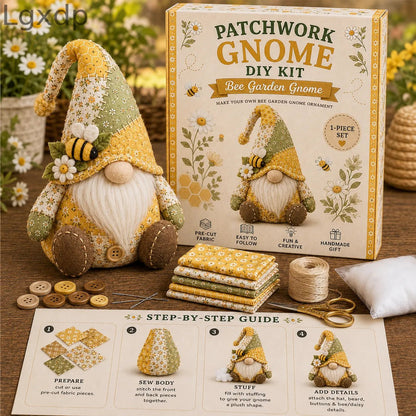 🧵DIY Patchwork Gnome Kit – Create Your Own Adorable Gnome 🧙‍♂️