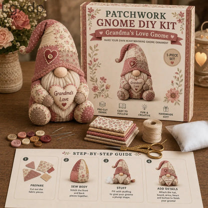 🧵DIY Patchwork Gnome Kit – Create Your Own Adorable Gnome 🧙‍♂️